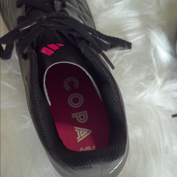 Adidas Copa Pure 4.0 Black and Pink Soccer Cleats - Picture 6 of 8